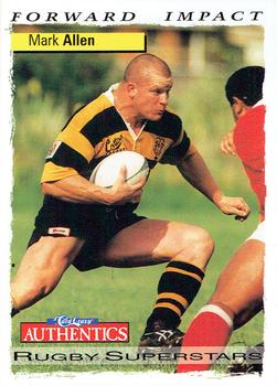1995 Card Crazy Authentics Rugby Union NPC Superstars #75 Mark Allen Front